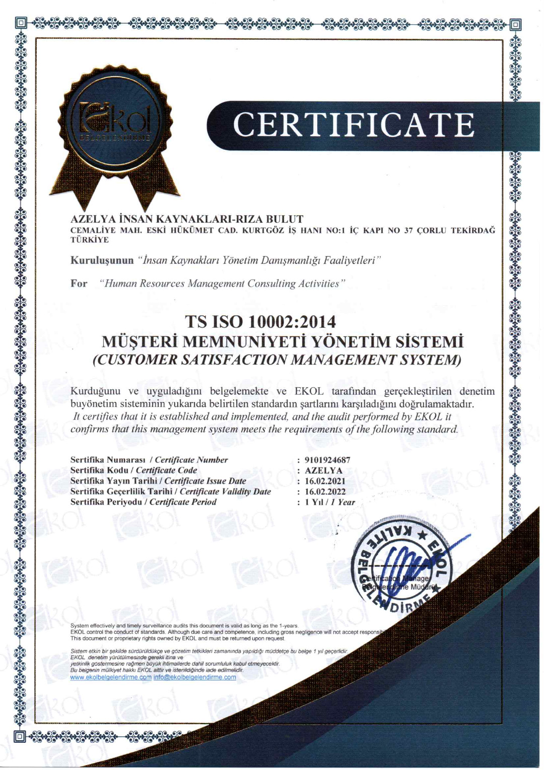 AZELYA-TS-ISO-1002